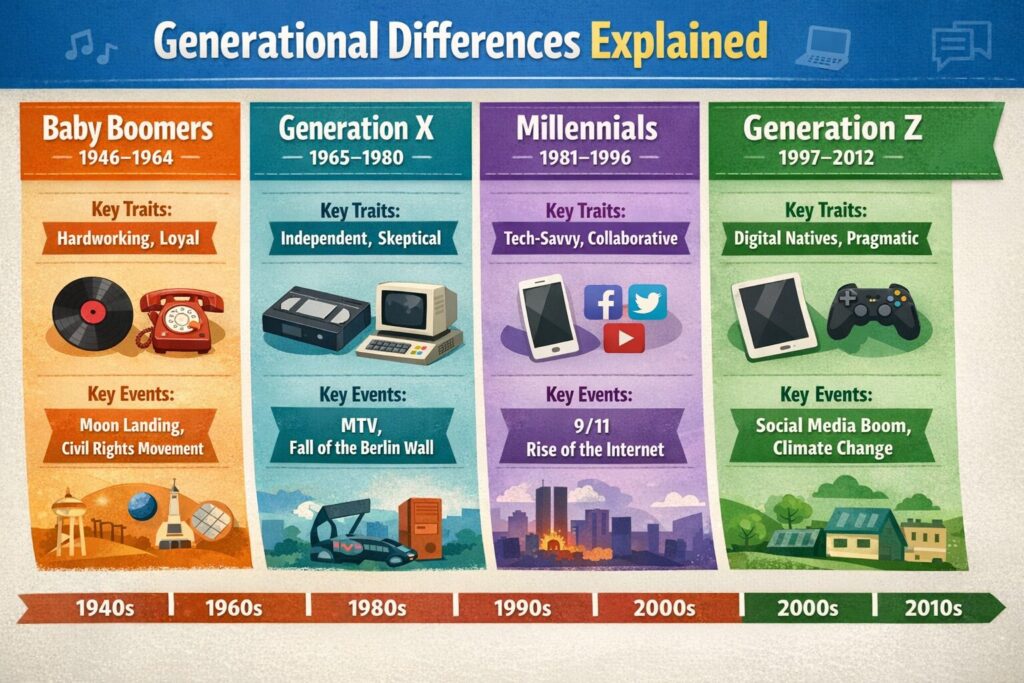 Generational Differences Explained: From Baby Boomers to Gen Z – Jaypee ...