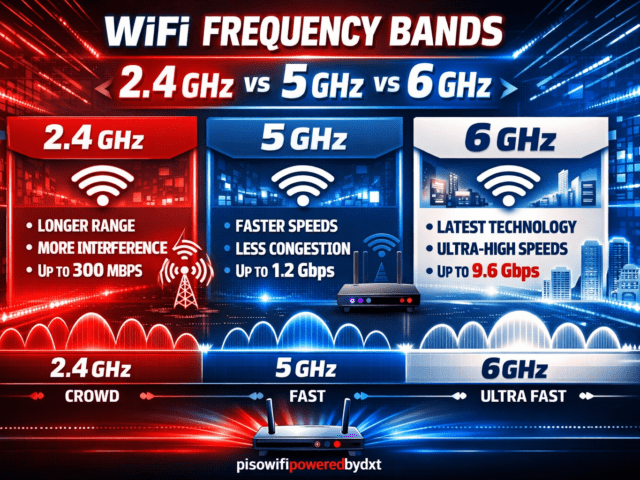 WiFi Frequency Bands: 2.4 GHz vs 5 GHz vs 6 GHz