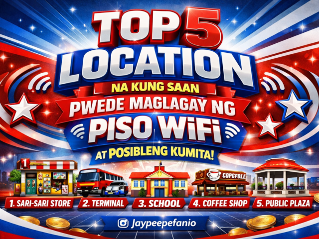 Top 5 Location na Kung Saan Pwede Maglagay ng Piso WiFi at Posibleng Kumita